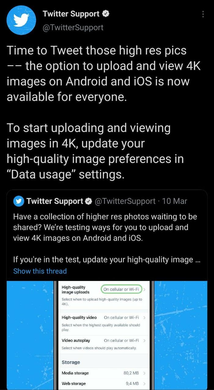 Mengatur Kualitas Video Twitter. Fitur Gambar 4K tersedia di Twitter, selamat tinggal resolusi rendah