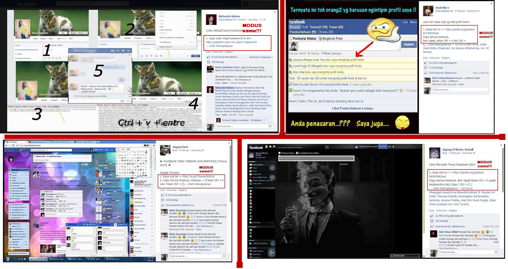 Cara Mengetahui Facebook Kena Spam. Ciri-ciri Status Facebook yang mengandung Virus atau Spam