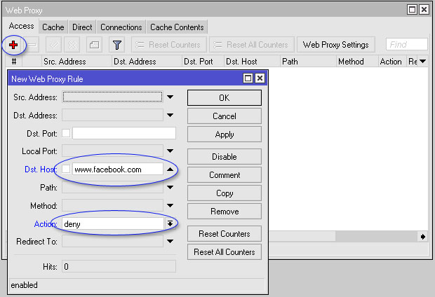 Blokir Facebook Di Mikrotik Dengan Web Proxy. Block Site, Stop Download, & Pengaturan Jam Akses dengan