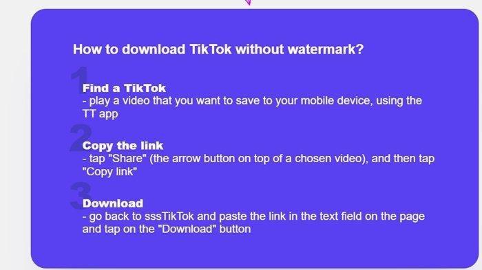 Download Tiktok Tanpa Tanda. SSSTikTok Bisa Download Video TikTok tanpa Tanda Air Sebanyak