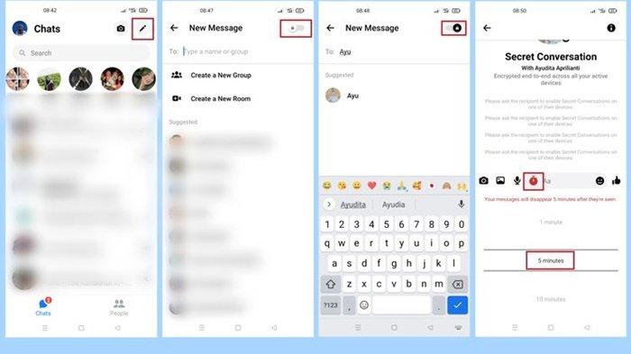 Facebook Mengirim Pesan Sendiri. Fitur Secret Chat, Cara Kirim Pesan Hilang Otomatis di Facebook