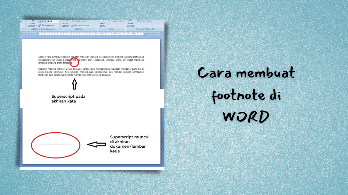 Cara Membuat Footnote Di Ms Word 2010. Cara Membuat Footnote di Word dengan Mudah dan Cepat + Gambar