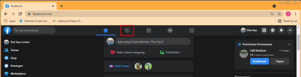Cara Hapus Daftar Watch Facebook. Cara Hapus Daftar Tontonan Video di Facebook
