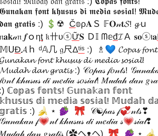 Huruf Grafiti Tegak Bersambung. Copas Font Online (copy and paste) ― LingoJam