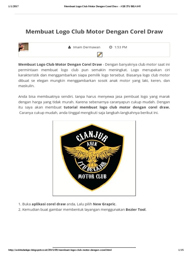 Cara Membuat Logo Twitter Dengan Coreldraw X5. Membuat Logo Club Motor Dengan Corel Draw