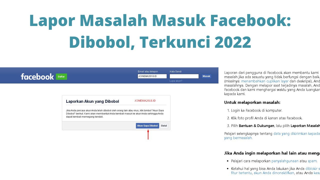 Masalah Masuk Facebook. √ Lapor Masalah Masuk Facebook: Dibobol, Terkunci