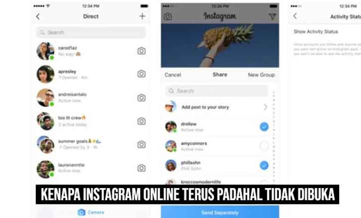 Ig Online Sendiri. Kenapa Instagram Online Terus Padahal Tidak Dibuka Ini