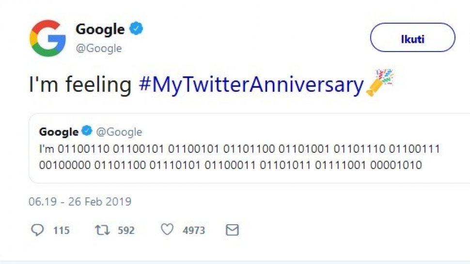 Cara Membuat My Twitter Anniversary. Rayakan Ulang Tahun, Interaksi Google dan Twitter Ini Bikin Kesal