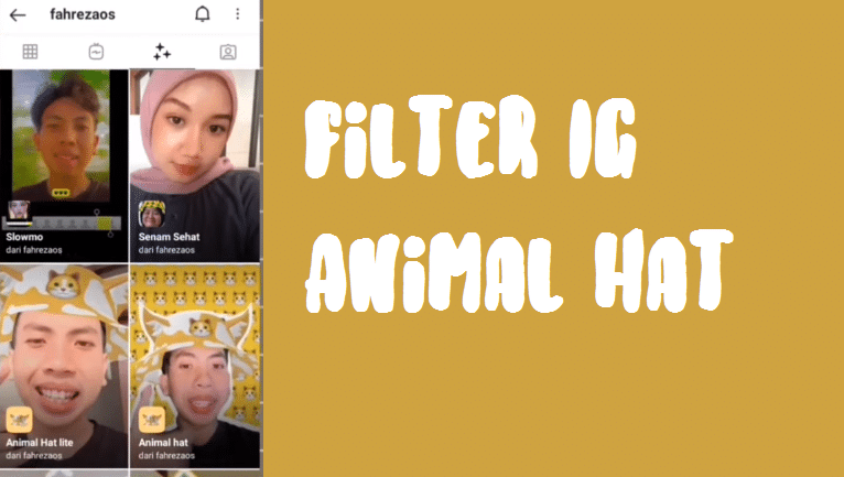 Background Animal Hat Filter Ig. Filter IG Animal Hat Viral, Begini Cara Menggunakanya