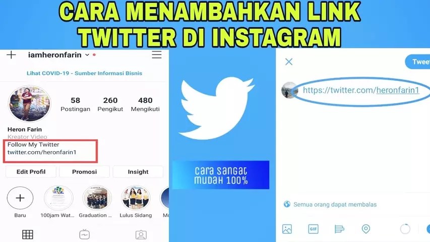 Cara Membuat Link Twitter Di Instagram. 3 Cara Membuat Link Twitter di Instagram Dengan Mudah Pada