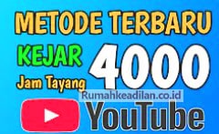 Cara Menambah Jam Tayang Youtube Dengan Cepat. Cara Cepat Mendapatkan 4000 Jam Tayang Youtube