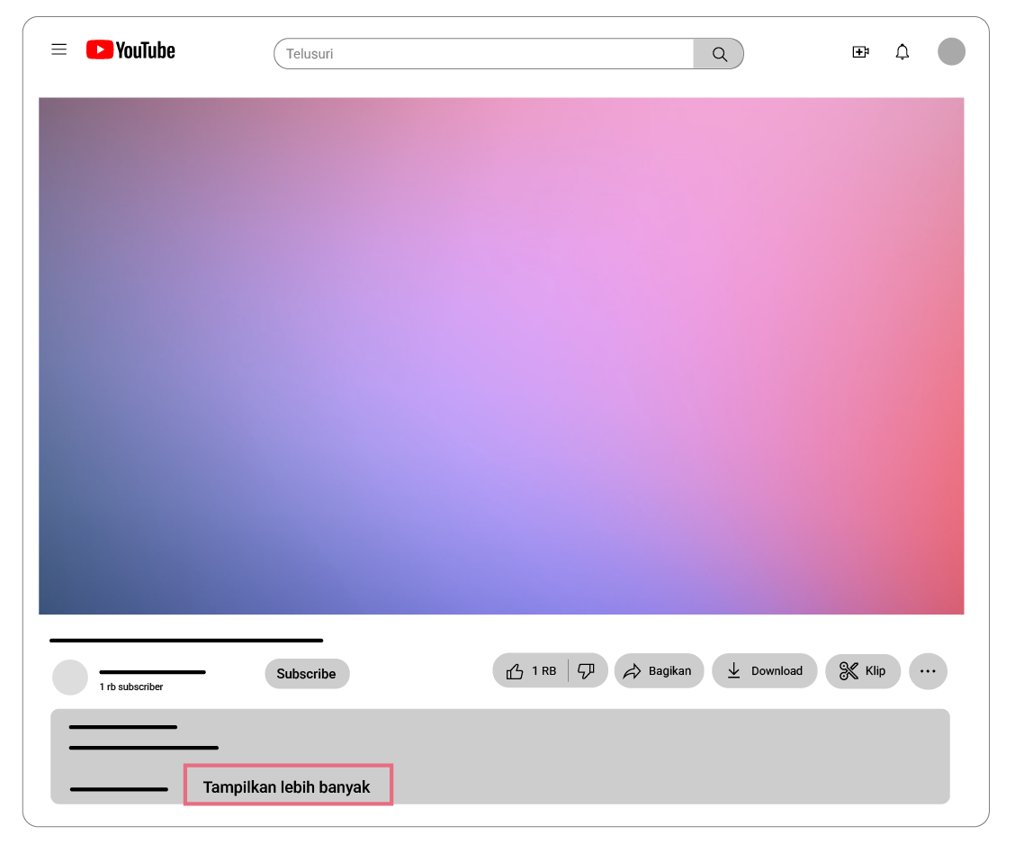 Contoh Deskripsi Video Youtube. Tips untuk deskripsi video