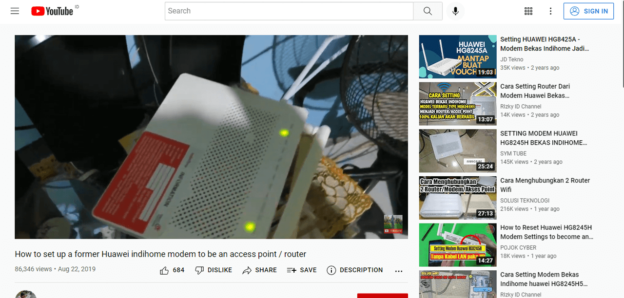 Cara Tambah Youtube Di Indihome. Cara Membuat Sinyal WIFI Modem Indihome HG8245H Jadi