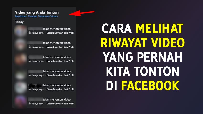 Cara Melihat Postingan Video Di Facebook. Cara Melihat Riwayat Video Yang Pernah Kita Tonton di Facebook