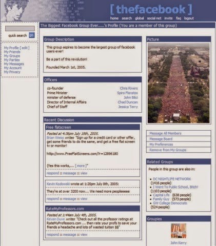 Tampilan Pertama Facebook. Perubahan Facebook dari Awal Rilis Sampai Sekarang