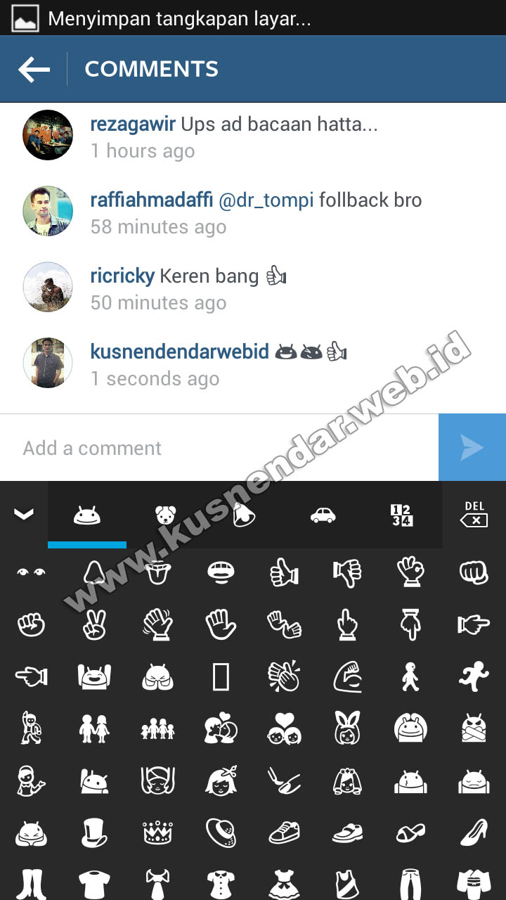 Cara Menambah Emoticon Instagram. Cara Memasukkan Emoticon / Smiley di Instagram Android